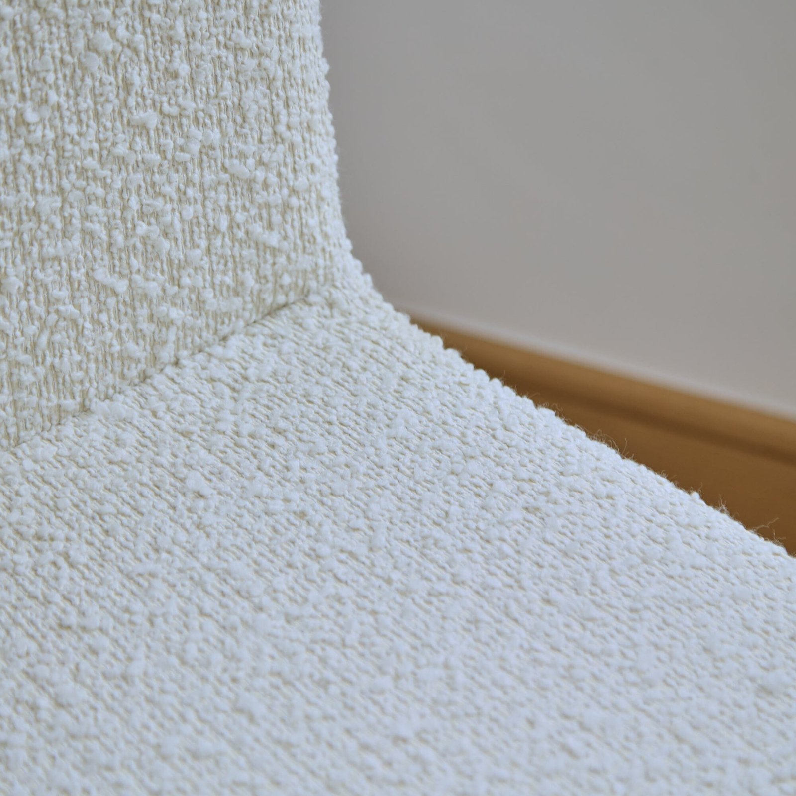 Nolan Boucle Dining Chairs - Set of 2 - Whitewash Oak Legs - Image 3