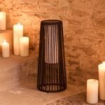 Octon 50cm Solar Outdoor Lantern - Black - Image 2