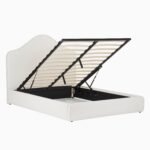 Odette Super King Size Ottoman Bed - Ivory - Image 8