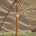 Oia Round Parasol 2m - Wooden Pole - Natural - Image 4