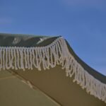 Oia Olive Green Round Parasol with 25kg Round Parasol Base - Grey Concrete - Image 5