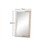 Orkney 100x70cm Wooden Mirror - Whitewash - Image 9