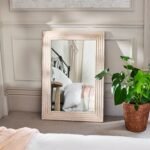 Orkney 100x70cm Wooden Mirror - Whitewash