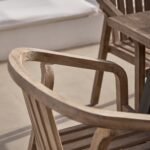 Charlotte 6 Seater Wooden Garden Dining Set with 4 Shiro Chairs & Bench - Image 11