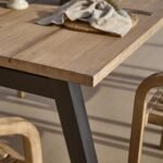 Palm Wooden Garden Table - Brushed Light Acacia - Image 4