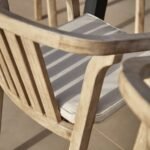 Charlotte 6 Seater Wooden Garden Dining Set with 4 Shiro Cushioned Chairs & Bench - Image 12