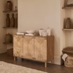 Paloma Natural Weave 3 Door Large Sideboard - Natural Oak - Image 5
