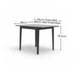 Paul Black Oak Extending Dining Table - Small - Image 9