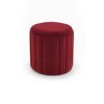 Penelope Drum Stool - Burgundy Red - Image 5