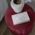 Penelope Drum Stool - Burgundy Red - Image 3