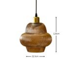 Pimlico 22cm Glass Pendant Light - Gold - Image 9