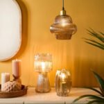 Pimlico 22cm Glass Pendant Light - Gold - Image 2