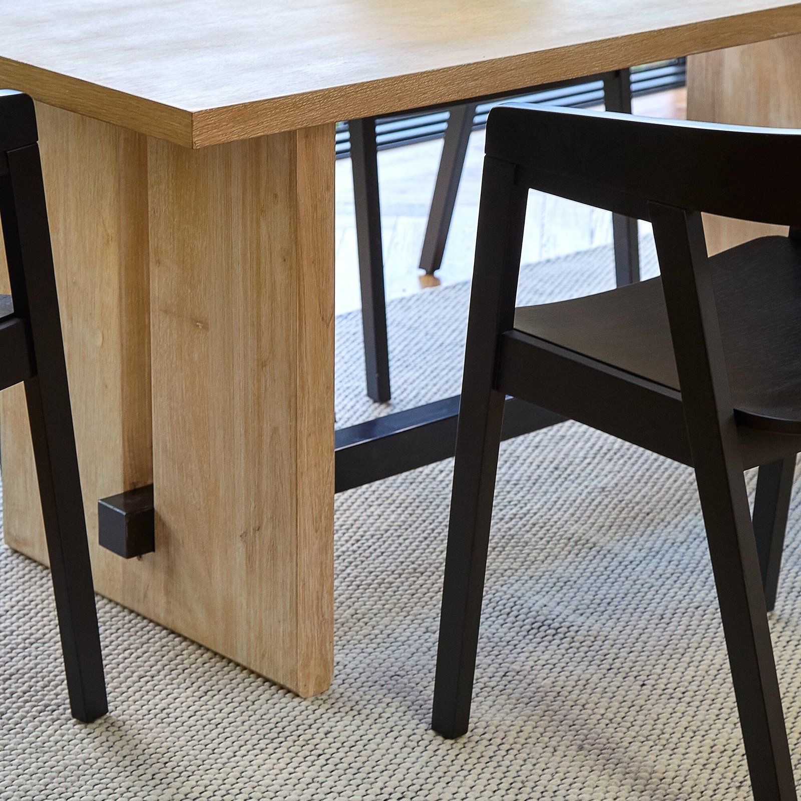 Priya Whitewash Oak Rectangular Dining Table - Image 4