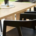 Priya Whitewash Dining Table Set - 6 Seater - Ella Black Wooden Chairs - Image 9