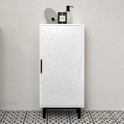 Reva 1 Door Storage Cabinet  -  Snow White