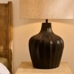 Radford Black Bronze Metal Table Lamp Base - 31cm - Image 3