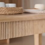 Raleigh Whitewash Oak Rectangular Dining Table Set - 6 Seater - Freya Oat Boucle Dining Chairs - Whitewash Oak Legs - Image 6