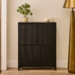 Raleigh 2 Door Shoe Cabinet - Black - Image 6