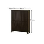 Raleigh 2 Door Shoe Cabinet - Black - Image 9