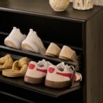 Raleigh 2 Door Shoe Cabinet - Black - Image 3