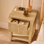 Outlet - Raleigh 1 Drawer Bedside Table - Whitewash - Image 7