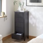 Raleigh 5 Drawer Tallboy - Black - Image 5