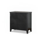 Raleigh 3 Drawer Chest of Drawers - Black - Image 5