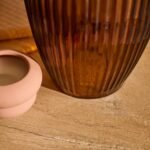 Ramsdell Dark Amber Glass Table Lamp Base - 31cm - Image 7