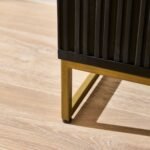 Rayna Black 1 Door Left Bedside Table - Image 6