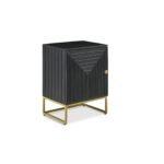 Rayna Black 1 Door Left Bedside Table - Image 9