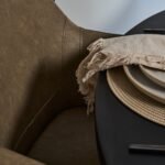 Levi Black Round Dining Table Set - 4 Seater - Reagan Brown Carver Chairs - Image 6