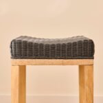 Reid Slate Grey Backless Bar Stools - Set of 2 - Whitewash Mindi Wood Legs - Image 3