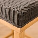 Reid Slate Grey Backless Bar Stools - Set of 2 - Whitewash Mindi Wood Legs - Image 5