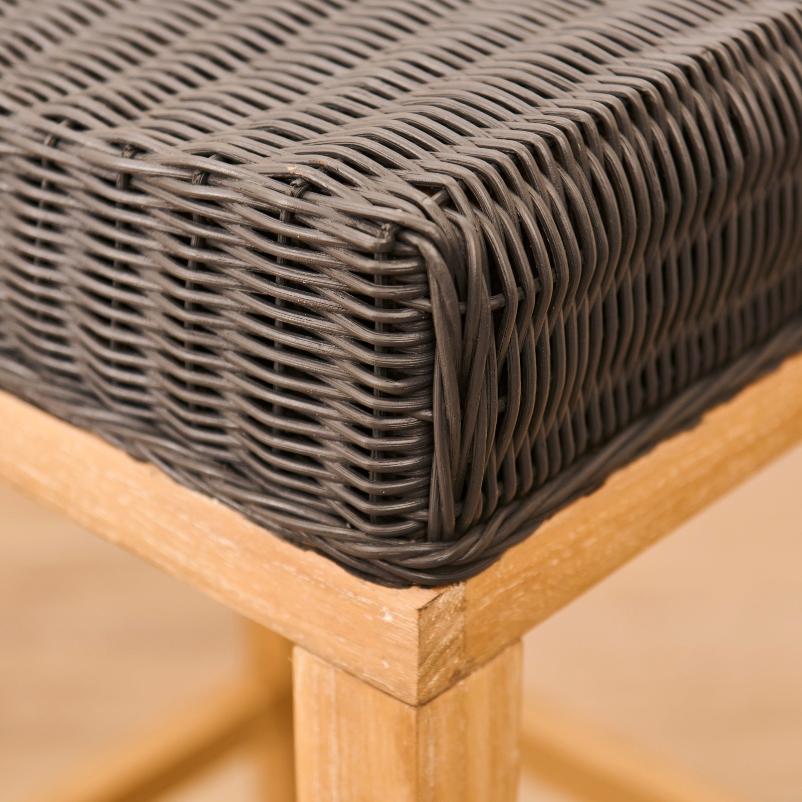 Reid Slate Grey Backless Bar Stools - Set of 2 - Whitewash Mindi Wood Legs - Image 5