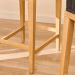 Reid Slate Grey Bar Stools - Set of 2 - Whitewash Mindi Wood Legs - Image 2