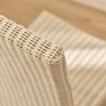 Reid Linen Grey Dining Chairs - Set of 2 - Whitewash Mindi Wood Legs - Image 3