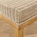 Reid Linen Grey Dining Chairs - Set of 2 - Whitewash Mindi Wood Legs - Image 4