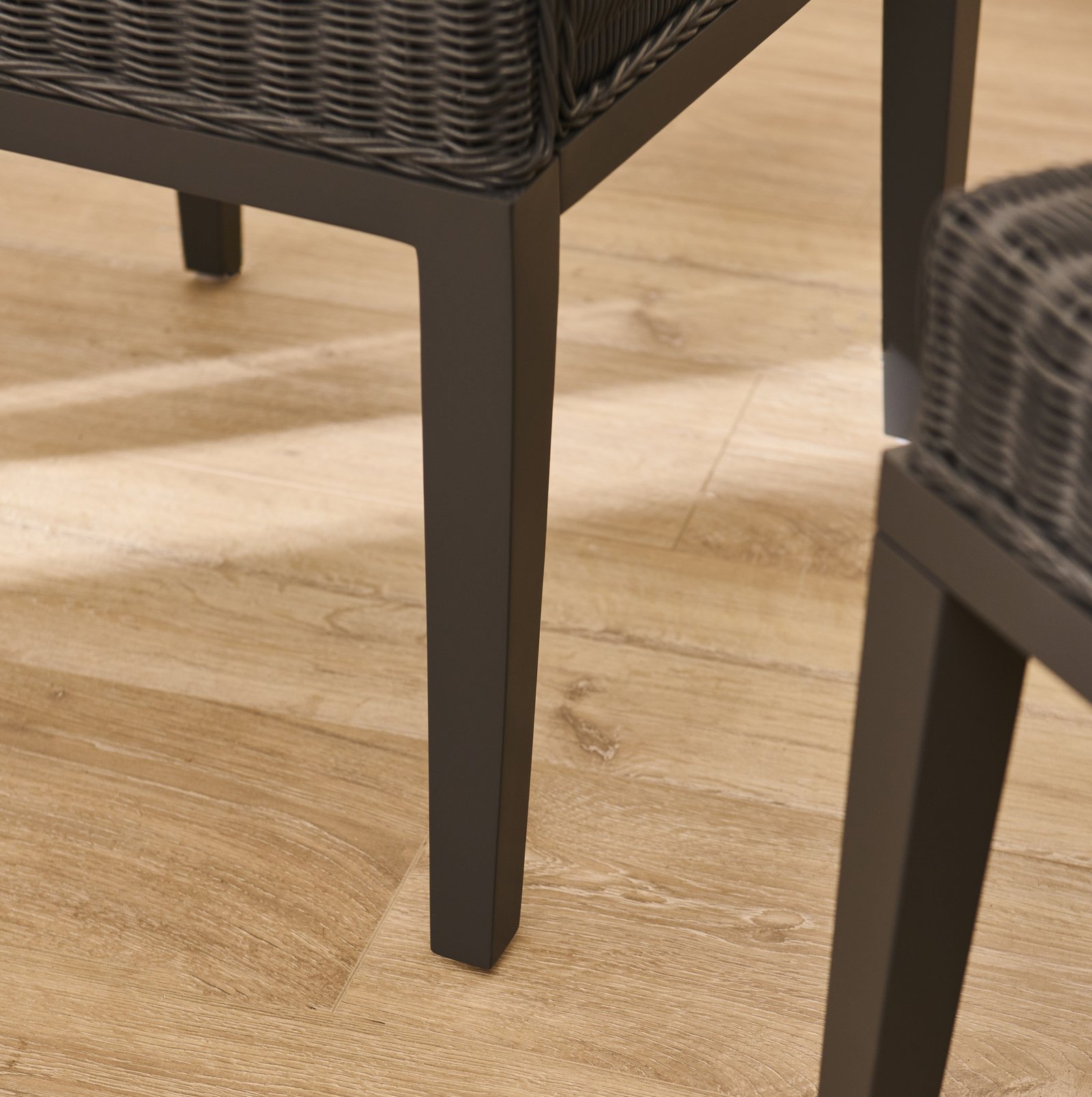 Reid Slate Grey Dining Chairs - Set of 2 - Mindi Wood Legs - Image 5