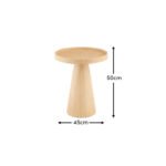Rhiannon 45cm Round Side Table - Whitewash Oak - Image 7