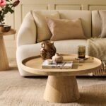 Rhiannon 75cm Round Whitewash Oak Coffee Table - Image 2