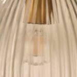 Rosehill 31cm Glass Pendant Light - Clear & Gold - Image 4