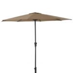 Round 2.7m LED Premium Cappuccino Parasol