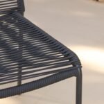 Ezra 6 Seater Oval Wooden Garden Dining Set with Ryder Black Chairs - Image 9