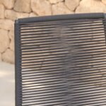 Ezra 6 Seater Oval Wooden Garden Dining Set with Ryder Black Chairs - Image 5