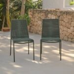 Ryder Khaki Green Rope Garden Chairs - Set of 2