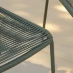 Ezra 6 Seater Oval Wooden Garden Dining Set with Ryder Khaki Chairs - Image 9