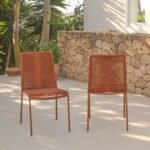 Ryder Burnt Orange Rope Garden Chairs - Set of 2 - Image 4