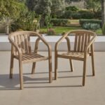 Amelia 6 Seater Wooden Garden Dining Set with 6 Shiro Chairs - Image 3