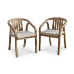 Amelia 6 Seater Wooden Garden Dining Set with 4 Shiro Cushioned Chairs & Charlotte Bench - Image 26