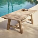 Shiro 5 Seater Wooden Garden Sofa Set with Shiro Coffee Table - Navy - Image 4